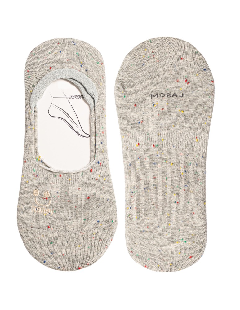 Niskie stopki - Skarpetki damskie bawełniane niskie stopki melanżowe z motywem uśmiechu 10-pak WIELOKOLOROWY  - produkt moraj.pl 3