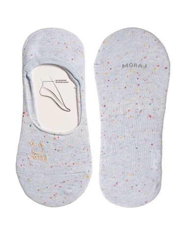 Niskie stopki - Skarpetki damskie bawełniane niskie stopki melanżowe z motywem uśmiechu 10-pak WIELOKOLOROWY - produkt 5