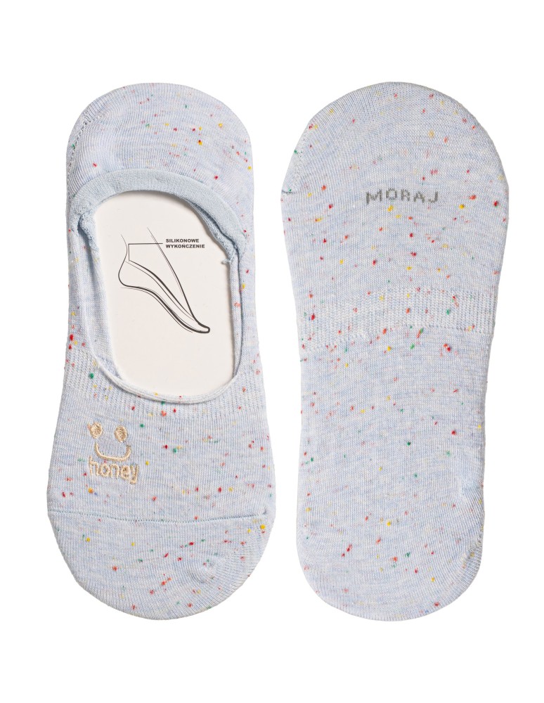 Niskie stopki - Skarpetki damskie bawełniane niskie stopki melanżowe z motywem uśmiechu 10-pak WIELOKOLOROWY  - produkt moraj.pl 5