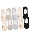 Skarpetki damskie bawełniane niskie stopki melanżowe z motywem uśmiechu 10-pak WIELOKOLOROWY