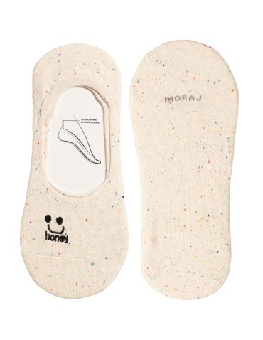 Skarpetki damskie bawełniane niskie stopki melanżowe z motywem uśmiechu 10-pak  - produkt 2