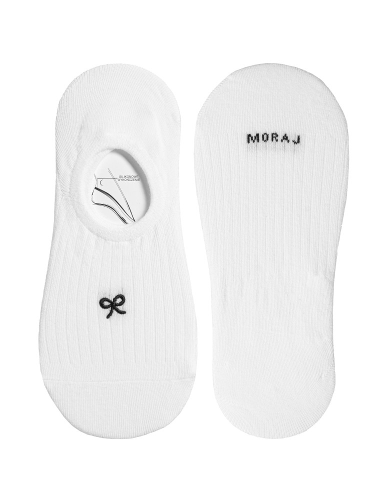 Niskie stopki - Stopki damskie bawełniane prążkowane z haftowanymi wzorami 5-pak WIELOKOLOROWY  - produkt moraj.pl 3