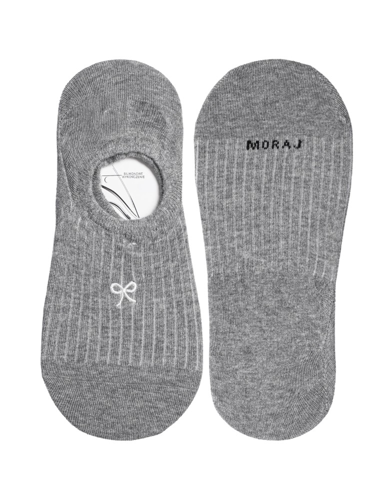 Niskie stopki - Stopki damskie bawełniane prążkowane z haftowanymi wzorami 5-pak WIELOKOLOROWY  - produkt moraj.pl 4