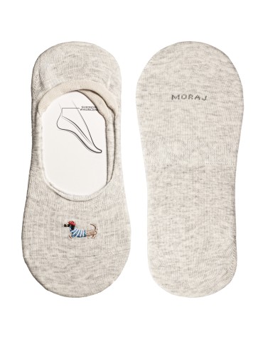 Niskie stopki - Skarpetki damskie niskie stopki bawełniane w urocze haftowane wzory 5-pak WIELOKOLOROWY - produkt 3