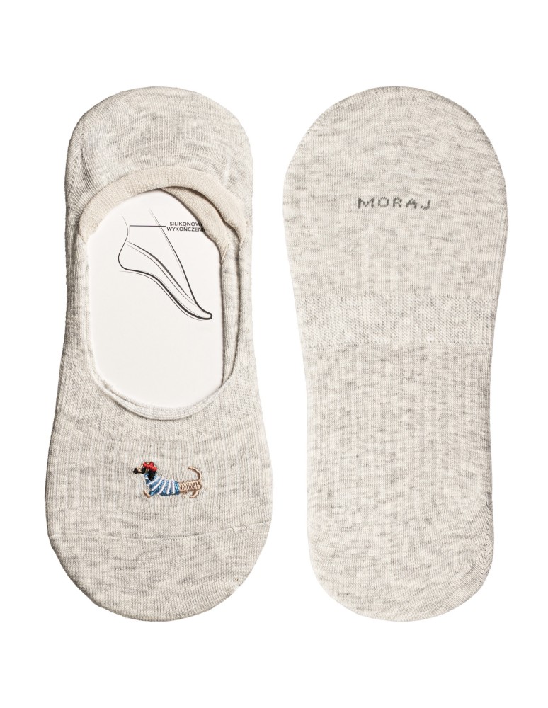 Niskie stopki - Skarpetki damskie niskie stopki bawełniane w urocze haftowane wzory 5-pak WIELOKOLOROWY  - produkt moraj.pl 3