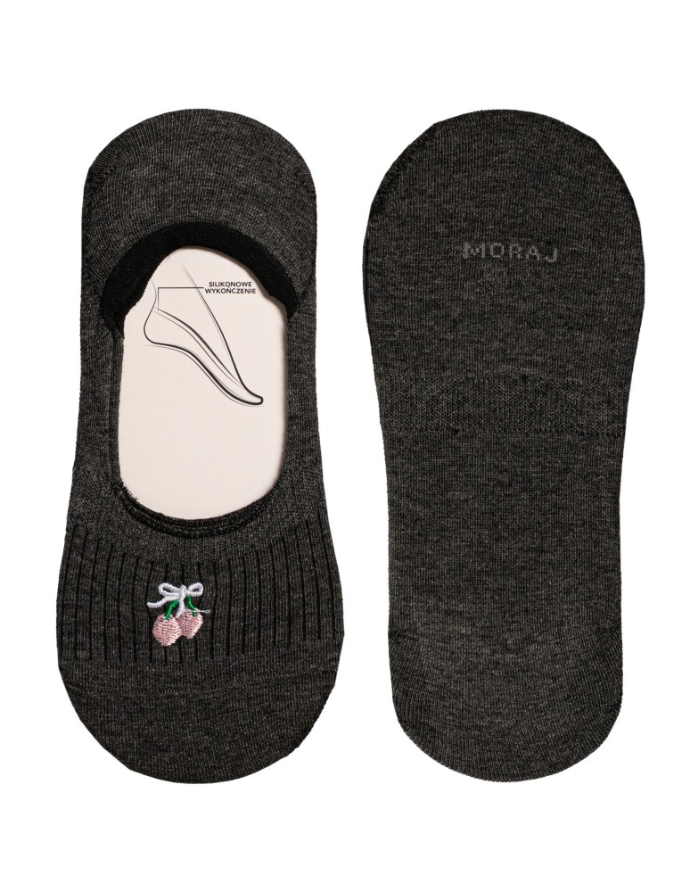 Niskie stopki - Skarpetki damskie niskie stopki bawełniane w urocze haftowane wzory 5-pak WIELOKOLOROWY  - produkt moraj.pl 4