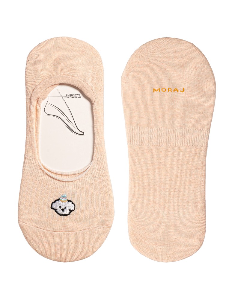 Niskie stopki - Skarpetki damskie niskie stopki bawełniane w urocze haftowane wzory 5-pak WIELOKOLOROWY  - produkt moraj.pl 2