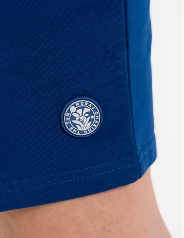 Spódnice damskie - Spódnica damska dresowa ołówkowa z bawełny wiązana w pasie GRANATOWY - produkt 4