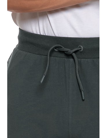 Spodnie męskie - Męskie spodnie dresowe z kieszeniami i ściągaczem SZARY - produkt 5