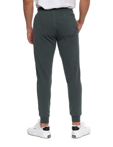 Spodnie męskie - Męskie spodnie dresowe z kieszeniami i ściągaczem SZARY - produkt 6