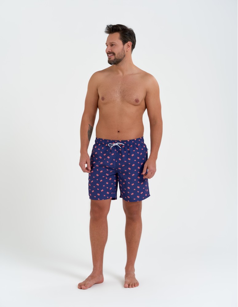 Szorty plażowe - Szorty kąpielowe męskie spodenki plażowe wiązane z kieszeniami WZÓR 2  - produkt moraj.pl 3