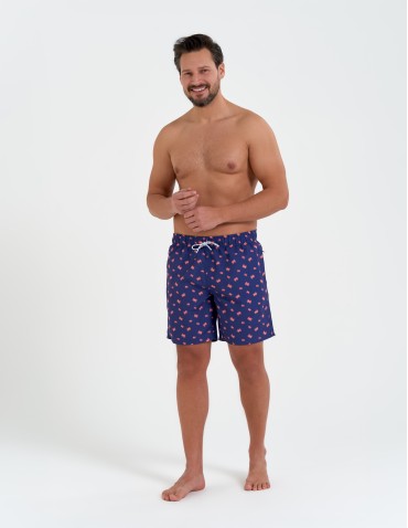 Szorty plażowe - Szorty kąpielowe męskie spodenki plażowe wiązane z kieszeniami WZÓR 2 - produkt 7