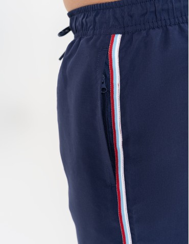 Szorty plażowe - Spodenki męskie kąpielowe szorty plażowe szybkoschnące z kieszeniami GRANATOWY - produkt 7