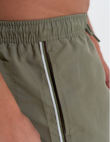 Szorty plażowe - Spodenki męskie kąpielowe szorty plażowe szybkoschnące z kieszeniami ZIELONY - produkt 5