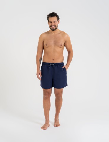 Szorty plażowe - Spodenki męskie kąpielowe szorty plażowe szybkoschnące z kieszeniami GRANATOWY - produkt 5