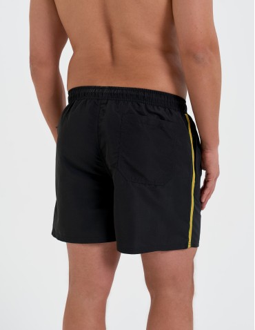 Szorty plażowe - Spodenki męskie kąpielowe szorty plażowe szybkoschnące z kieszeniami CZARNY - produkt 5
