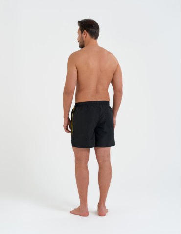 Szorty plażowe - Spodenki męskie kąpielowe szorty plażowe szybkoschnące z kieszeniami CZARNY - produkt 6