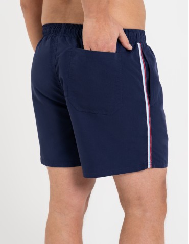 Szorty plażowe - Spodenki męskie kąpielowe szorty plażowe szybkoschnące z kieszeniami GRANATOWY - produkt 6