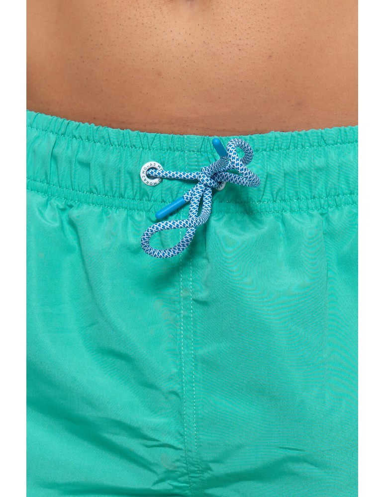 Szorty plażowe - Szorty kąpielowe męskie plus size z kieszeniami na zamek TURKUSOWY  - produkt moraj.pl 7
