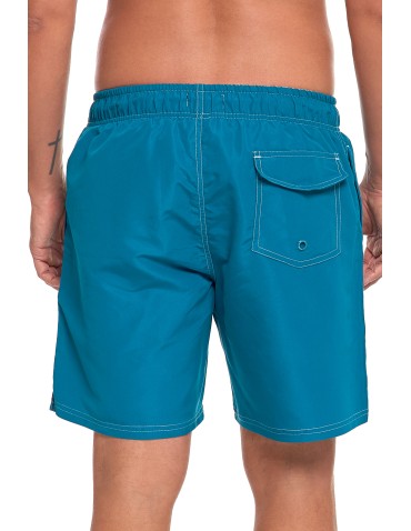 Szorty plażowe - Szorty męskie kąpielowe plus size szybkoschnące TURKUSOWY - produkt 1