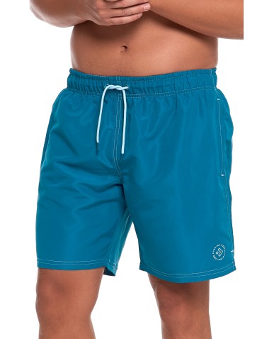 Szorty plażowe - Szorty męskie kąpielowe plus size szybkoschnące TURKUSOWY - produkt 2