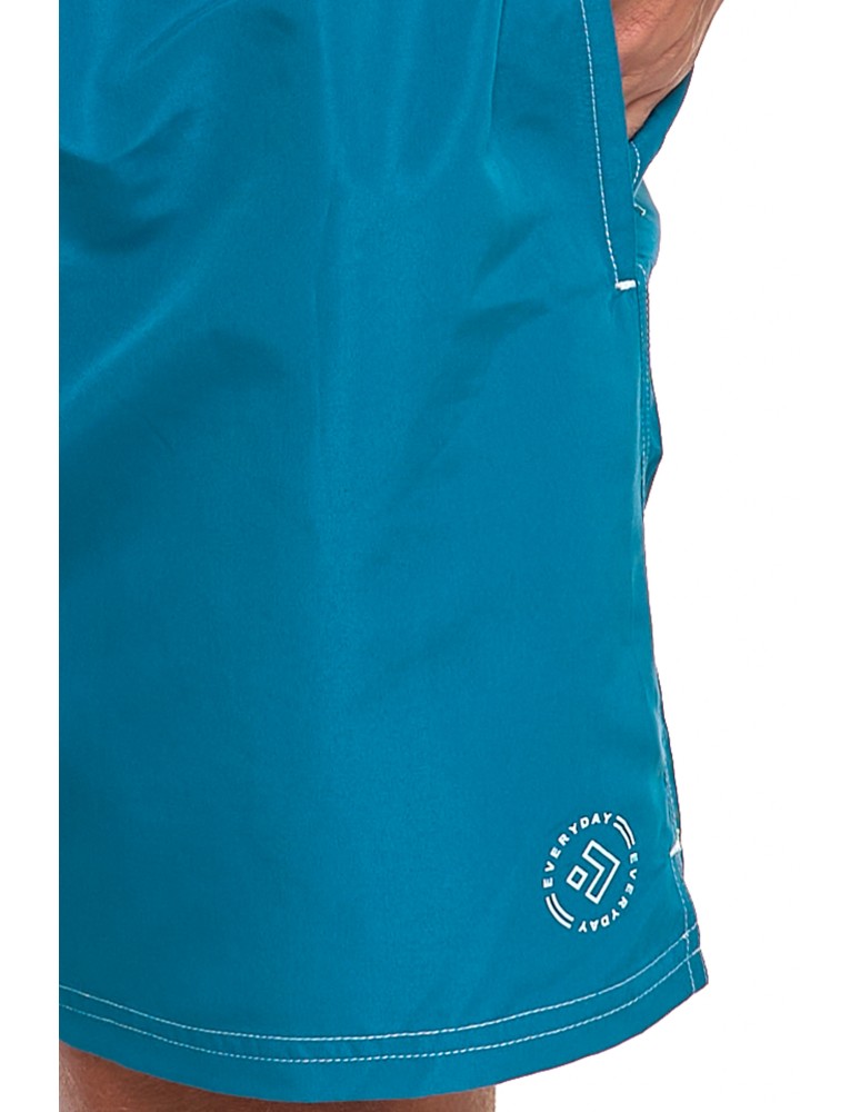 Szorty plażowe - Męskie kąpielówki szorty plażowe z kieszenią na rzep TURKUSOWY  - produkt moraj.pl 8