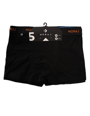 Bokserki luźne - Bokserki męskie bawełniane gładkie z kolorowym napisem 5-pak WIELOKOLOROWY - produkt 7