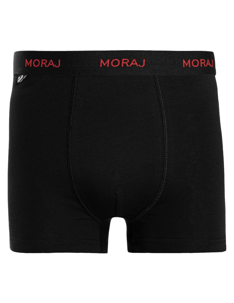 Bokserki luźne - Bokserki męskie bawełniane gładkie z kolorowym napisem 5-pak WIELOKOLOROWY  - produkt moraj.pl 5