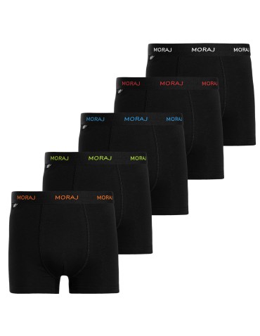 Bokserki luźne - Bokserki męskie bawełniane gładkie z kontrastowym napisem 10-pak WIELOKOLOROWY - produkt 8