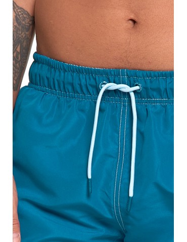 Szorty plażowe - Szorty męskie kąpielowe plus size szybkoschnące TURKUSOWY - produkt 11