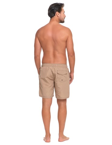 Szorty plażowe - Szorty męskie kąpielowe plus size szybkoschnące BEŻOWY - produkt 4