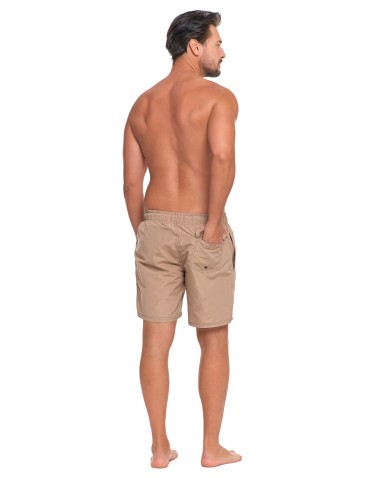 Szorty plażowe - Szorty męskie kąpielowe plus size szybkoschnące BEŻOWY - produkt 5