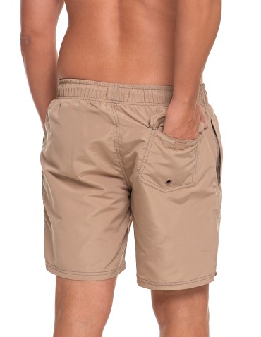 Szorty plażowe - Szorty męskie kąpielowe plus size szybkoschnące BEŻOWY - produkt 6
