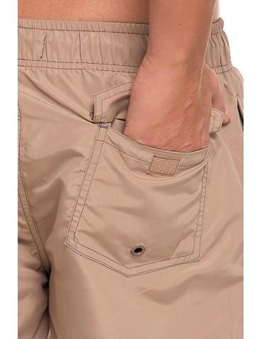 Szorty plażowe - Szorty męskie kąpielowe plus size szybkoschnące BEŻOWY - produkt 7