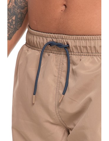 Szorty plażowe - Szorty męskie kąpielowe plus size szybkoschnące BEŻOWY - produkt 9