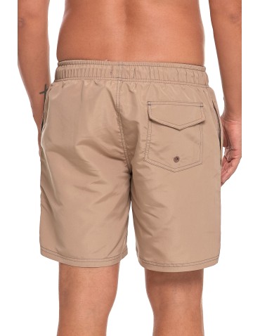 Szorty plażowe - Szorty męskie kąpielowe plus size szybkoschnące BEŻOWY - produkt 10