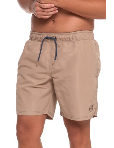 Szorty plażowe - Szorty męskie kąpielowe plus size szybkoschnące BEŻOWY - produkt 11