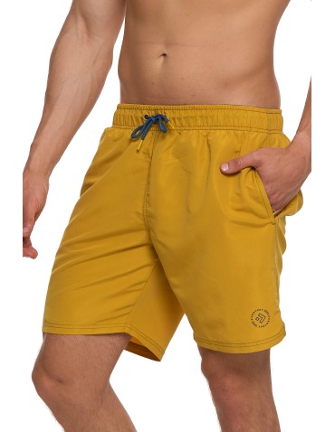 Szorty plażowe - Szorty męskie kąpielowe plus size szybkoschnące ŻÓŁTY - produkt 7