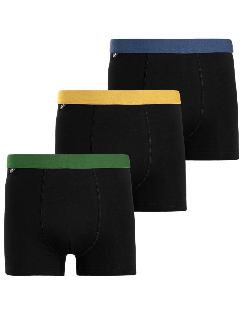 Bokserki dopasowane - Bokserki męskie bawełniane klasyczne z kolorowym pasem 6-pak WIELOKOLOROWY - produkt moraj.pl 4