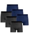 Bokserki męskie bawełniane w eleganckie wzory 6-pak MIX KOLOR