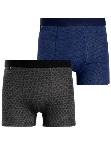 Bokserki dopasowane - Bokserki męskie bawełniane w eleganckie wzory 6-pak MIX KOLOR - produkt 4