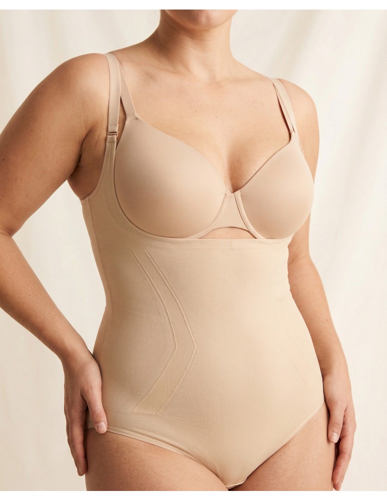 Body - Body modelujące damskie mocno kompresyjne z odpinanymi ramiączkami BEŻOWY  - produkt moraj.pl 2