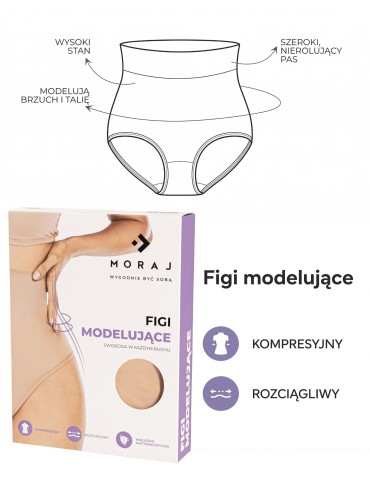 Majtki damskie figi wyszczuplające z wysokim stanem  - produkt 2