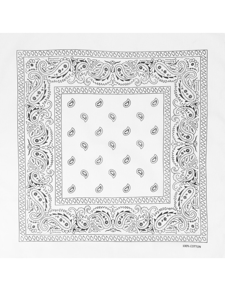 Szale i chusty - Bandana chusta bawełniana BIAŁY  - produkt moraj.pl 2