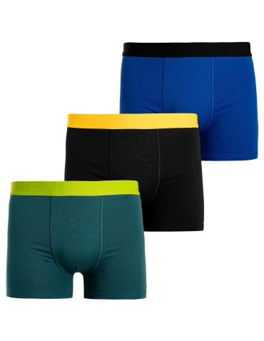 Bokserki - Majtki chłopięce bokserki bawełniane kolorowe dopasowane 6-pak WIELOKOLOROWY - produkt 5