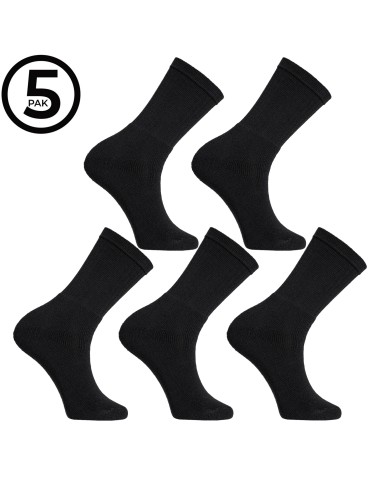 Skarpety męskie frotte 5-pak - CZARNY