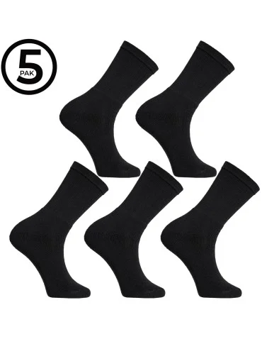 Skarpety męskie frotte 5-pak - CZARNY - produkt 2