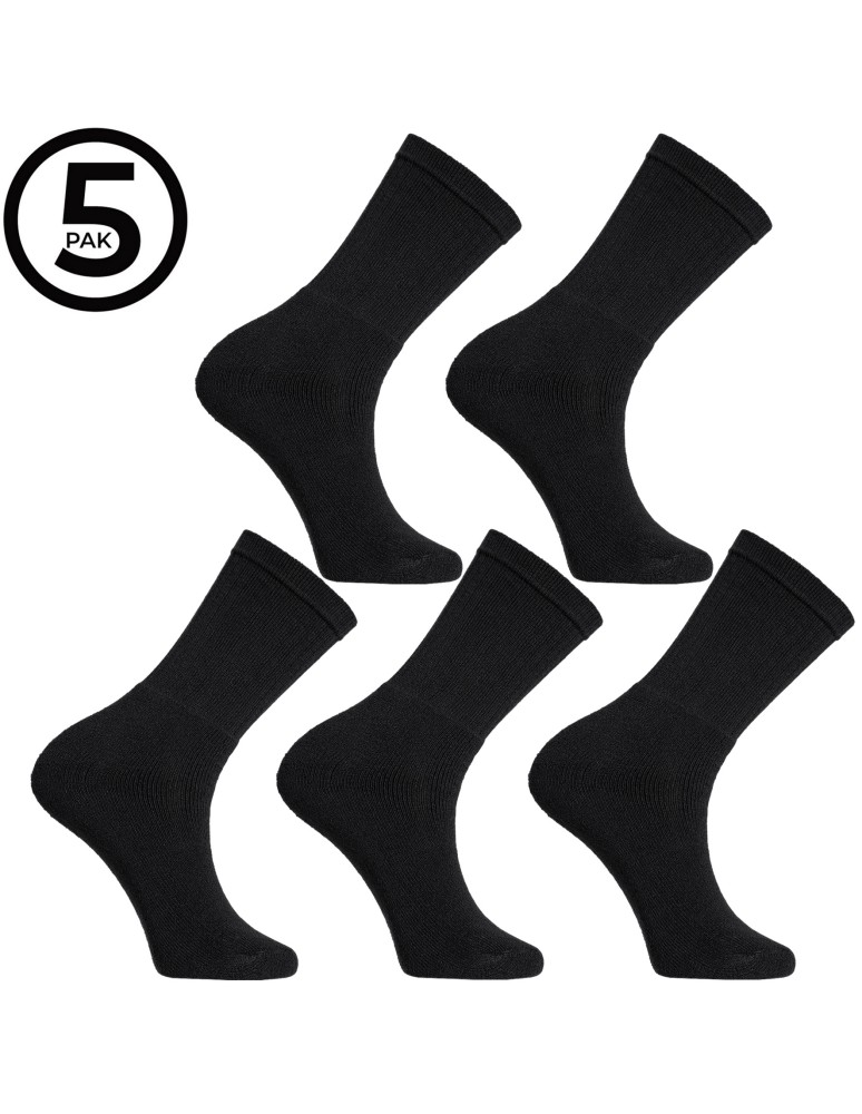 Skarpetki długie - Skarpety męskie frotte 5-pak CZARNY - produkt moraj.pl 1