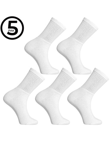 Skarpety męskie frotte 5-pak - BIAŁY  - produkt 2