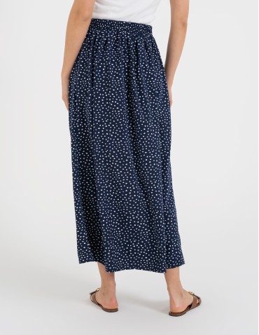 Spódnice maxi - Spódnica damska maxi długa z rozcięciem wzorzysta WZÓR 6 - produkt 8